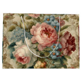 Elegante Viktorianische Rose, Garten-Blume Große Geschenktüte (Rückseite)