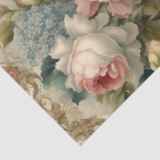 Elegante Viktorianische Rose, Garten-Blume Seidenpapier (Ausschnitt)