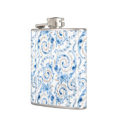 Elegante Viktorianische Rose und Rollen Flachmann (Links)