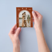 Elegante Viktorianische Terracota Hochzeit retten Flyer (Gruppe)