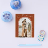 Elegante Viktorianische Terracota Hochzeit retten Flyer (Einzeln)