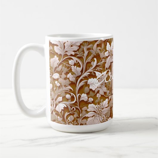 Elegante viktorianische Terracotta boho Kaffeetasse (Links)