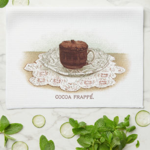 Elegante viktorianische Vintage-Hot-Chocolate-Scho Geschirrtuch