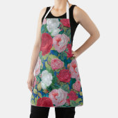 Elegante Viktorianische Wasserfarben Rot und Rosa Schürze (InSitu)