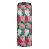 Elegante Viktorianische Wasserfarben Rot und Rosa  Thermosbecher (Rückseite)