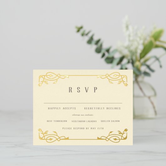 Elegante Villa dei Cedri Folie Einladungspostkarte (Stehend vorne)