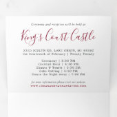 Elegante Villa Wedding Details Tri-Fold Einladung (Innen Erste Seite)