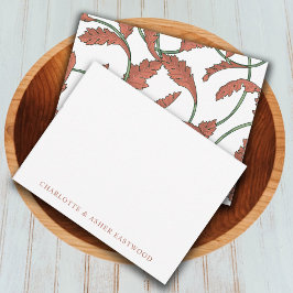 Elegante Vines Couple Newlyweds Hochzeit Mitteilungskarte