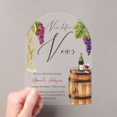 Elegante Vino Before Vows Weinkellerei Brautparty Acryleinladungen (Insitu (Handheld))