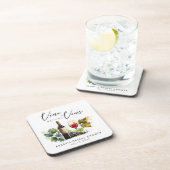 Elegante Vino vor Vows Weinkeller und Bellinzona Getränkeuntersetzer (Rechte Seite)