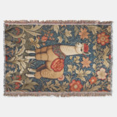 Elegante Vintag Alpaca William Morris Inspiriert Decke (Vorderseite)