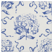 Elegante Vintag Blue Hydrangea Blume Bows Stoff (Muster)