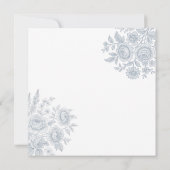 Elegante Vintag Blue Toil Kinderdusche Danke (Rückseite)