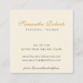 Elegante Vintag Boho Terracotta Quadratische Visitenkarte (Rückseite)