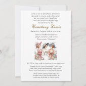 Elegante Vintag Bridal Tea Einladung (Rückseite)