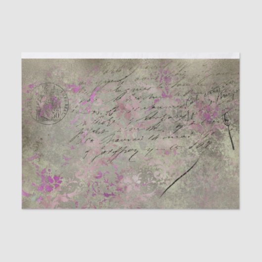 Elegante Vintag Collage Seidenpapier (Vorderseite)