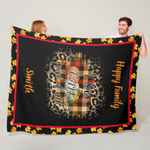 Elegante Vintag Fall Liebe Pumpkin Fleecedecke