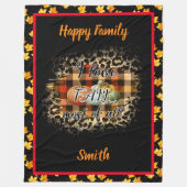 Elegante Vintag Fall Liebe Pumpkin Fleecedecke (Vorderseite)