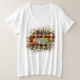 Elegante Vintag Fall Liebe Pumpkin Große Größe T-Shirt