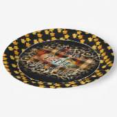 Elegante Vintag Fall Liebe Pumpkin Pappteller (Schrägansicht)