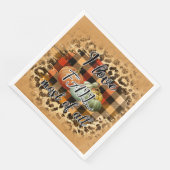 Elegante Vintag Fall Liebe Pumpkin Serviette (Ecke)