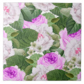Elegante Vintag Garden Rose Fliese (Vorderseite)