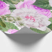 Elegante Vintag Garden Rose  Geschenkpapier (Ecke)
