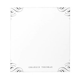 Elegante Vintag geblüht personalisierte Schreibwar Notizblock