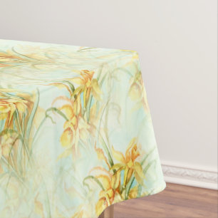 Elegante Vintag-gelbe Hülsenfrüchte Blume  Tischdecke