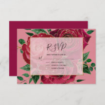 Elegante Vintag Glam Red Pink Gold Rose Hochzeit