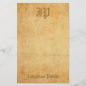 Elegante Vintag handgeschriebene Monogramm-Coole V (Vorderseite)