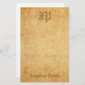 Elegante Vintag handgeschriebene Monogramm-Coole V (Vorne/Hinten)