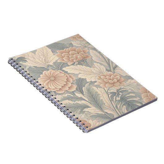 Elegante, Vintag inspiriert Blumenzart Notizblock (Rechte Seite)