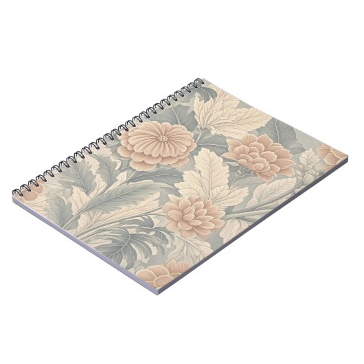 Elegante, Vintag inspiriert Blumenzart Notizblock (Linke Seite)