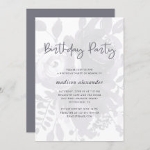 Elegante Vintag Look Floral Geburtstagsparty