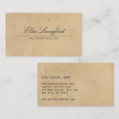 ELEGANTE VINTAG PAPIER-Visitenkarte Visitenkarte (Vorne/Hinten)