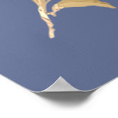 ELEGANTE VINTAG PINK-BLUME POSTER (Ecke)