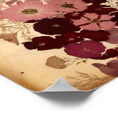 Elegante Vintag Pressed Blume Ombre wall Art Poster (Ecke)