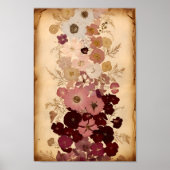 Elegante Vintag Pressed Blume Ombre wall Art Poster (Vorne)
