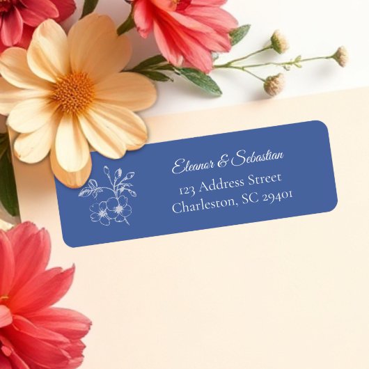 Elegante Vintag Romance Dusty Blue Floral Wedding