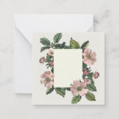 Elegante Vintag rosa Dogwood-Blume Mitteilungskarte (Vorderseite)