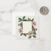 Elegante Vintag rosa Dogwood-Blume Mitteilungskarte (Vorderseite/Rückseite Beispiel)