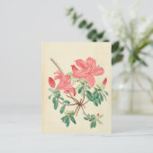 Elegante, Vintag rosa, florale Postkarte (Stehend Vorderseite)