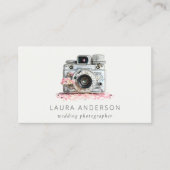 Elegante Vintag-rosafarbene Fotografie Visitenkarte (Vorderseite)