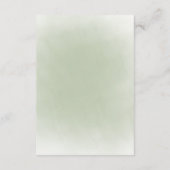 Elegante Vintag Sage Green Gold Details Begleitkarte (Rückseite)
