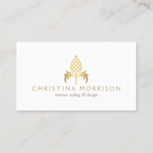Elegante Vintage Ananas Business Card Visitenkarte