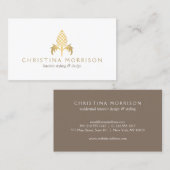 Elegante Vintage Ananas Business Card Visitenkarte (Vorne/Hinten)