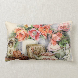 Elegante Vintage Antik viktorianische Teestube Dek Lendenkissen