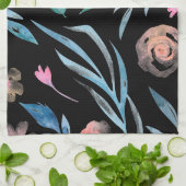 Elegante Vintage antike Aquarellfarben-Blume Geschirrtuch (Gefaltet)