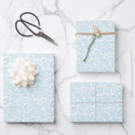 Elegante Vintage Aquamarine Venezianische florale  Geschenkpapier Set